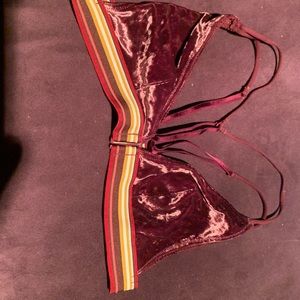 PLUM VELVET VICTORIA SCERET PINK BRALETTE
